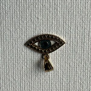 10k gold evil eye pendant